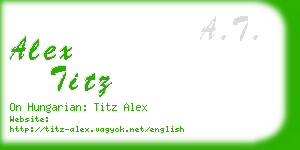 alex titz business card